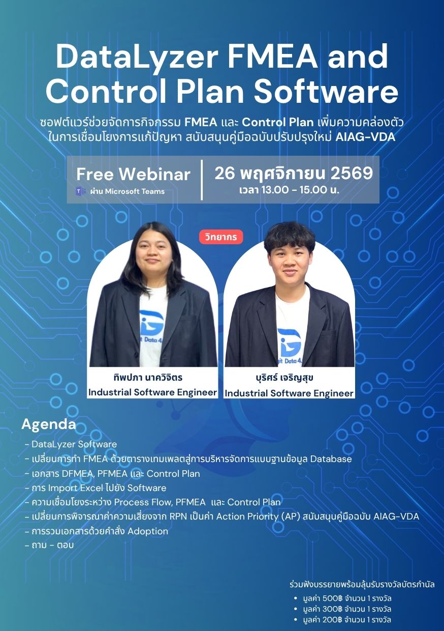 DataLyzer FMEA and Control Plan Software webinar poster
